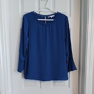 Violet & Claire Elegant Blue Blouse